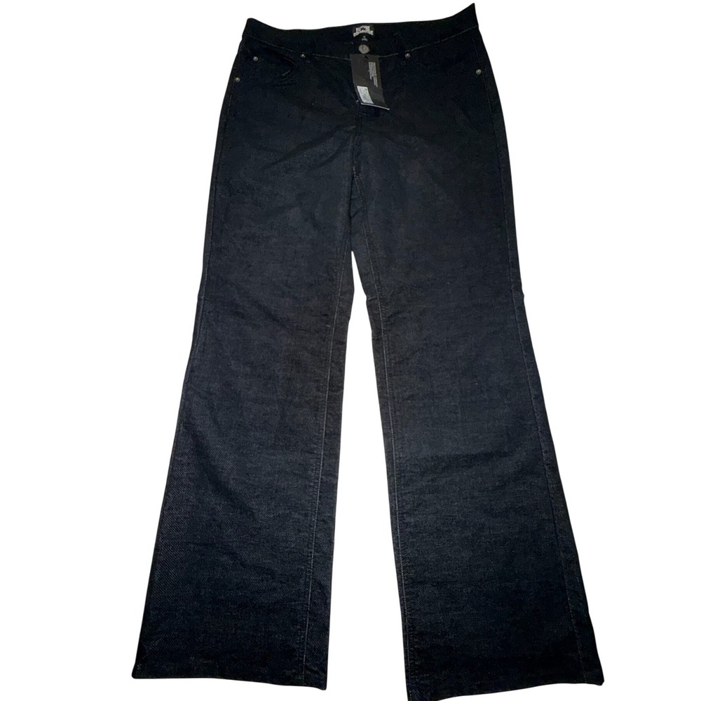 Future Collective Reese Blutstein Black Wide Leg Jeans High Rise Size 10 NWT